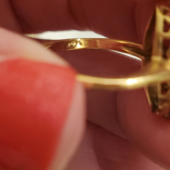 Jaylen 14K vintage filagree diamond ring - Picture 4 of 4